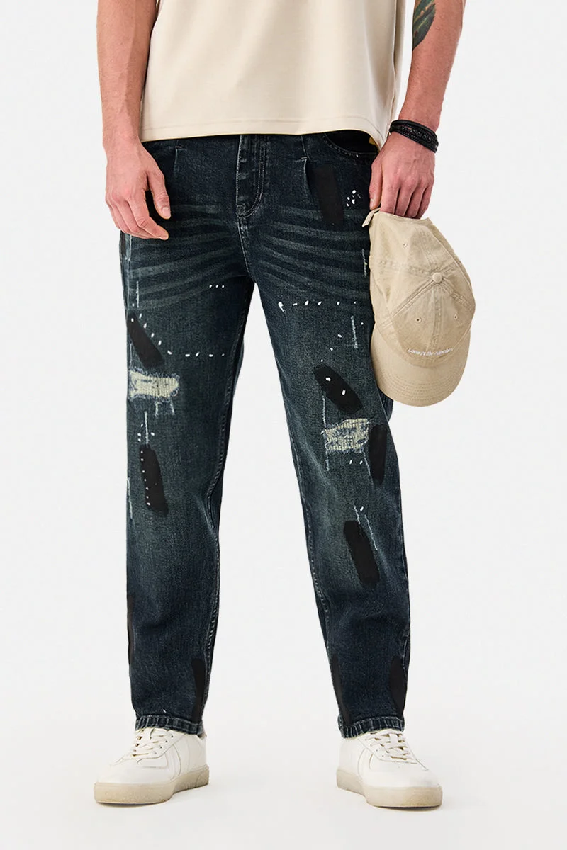 Patch-Work Distressed Jeans